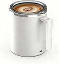 Self Stirring Mug, 12.2 Oz Self Stirring Coffee Mug with Magnetic Stirrer & Anti-Sedimentation, Rechargeable Auto Magnetic Coffee Mug for Coffee, Milk, Hot Cocoa (White)