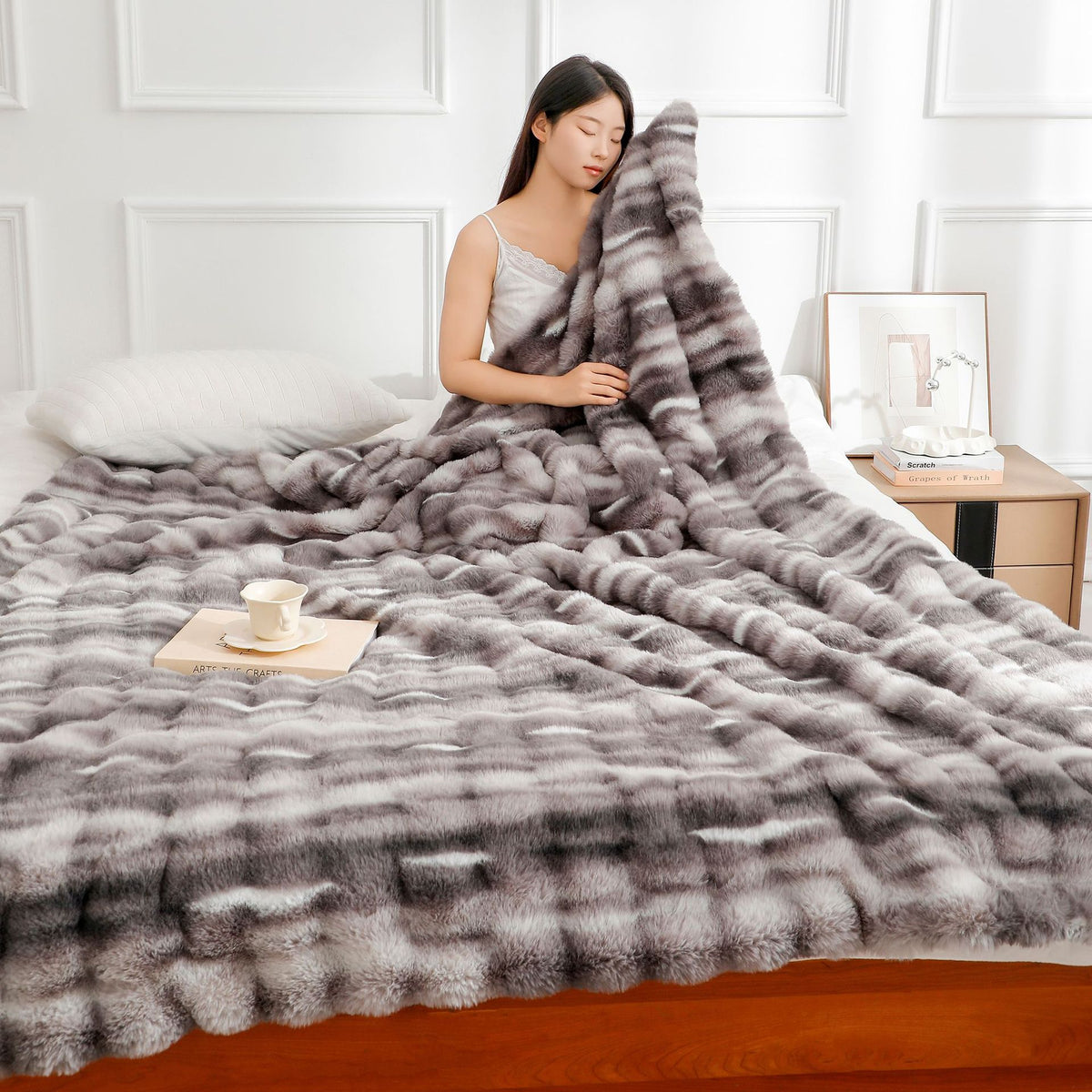 Couverture douillette double face