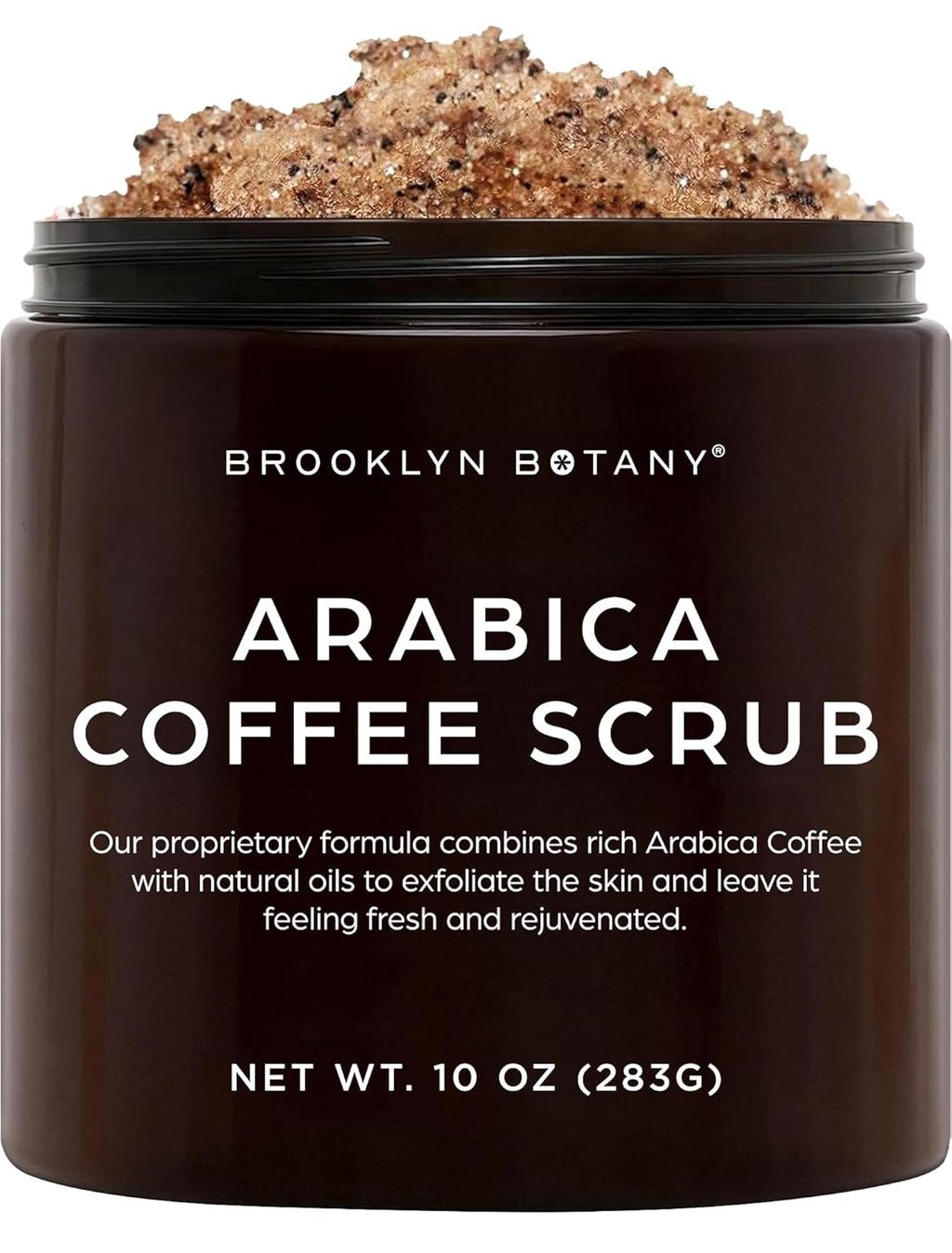 Arabica Coffee Body Scrub - Moisturizing and Exfoliating for Body, Face, Hand, Foot - Fights Stretch Marks, Fine Lines, Wrinkles - Great Gifts for Women & Men - 10 Oz
